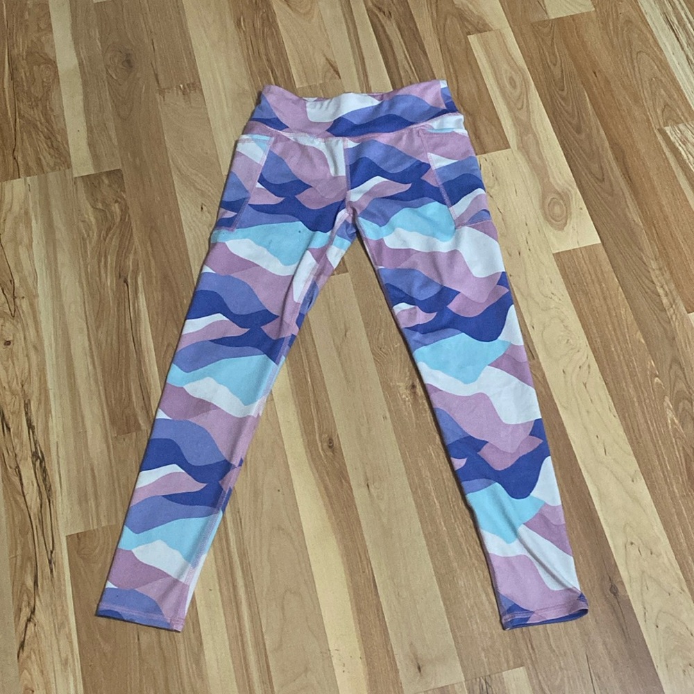 Colerful camo print leggings whith pockets - Picture 1 of 2